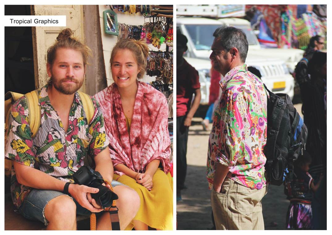 colorful shirt-hawaiian style-tourism chic- pushkar-street style