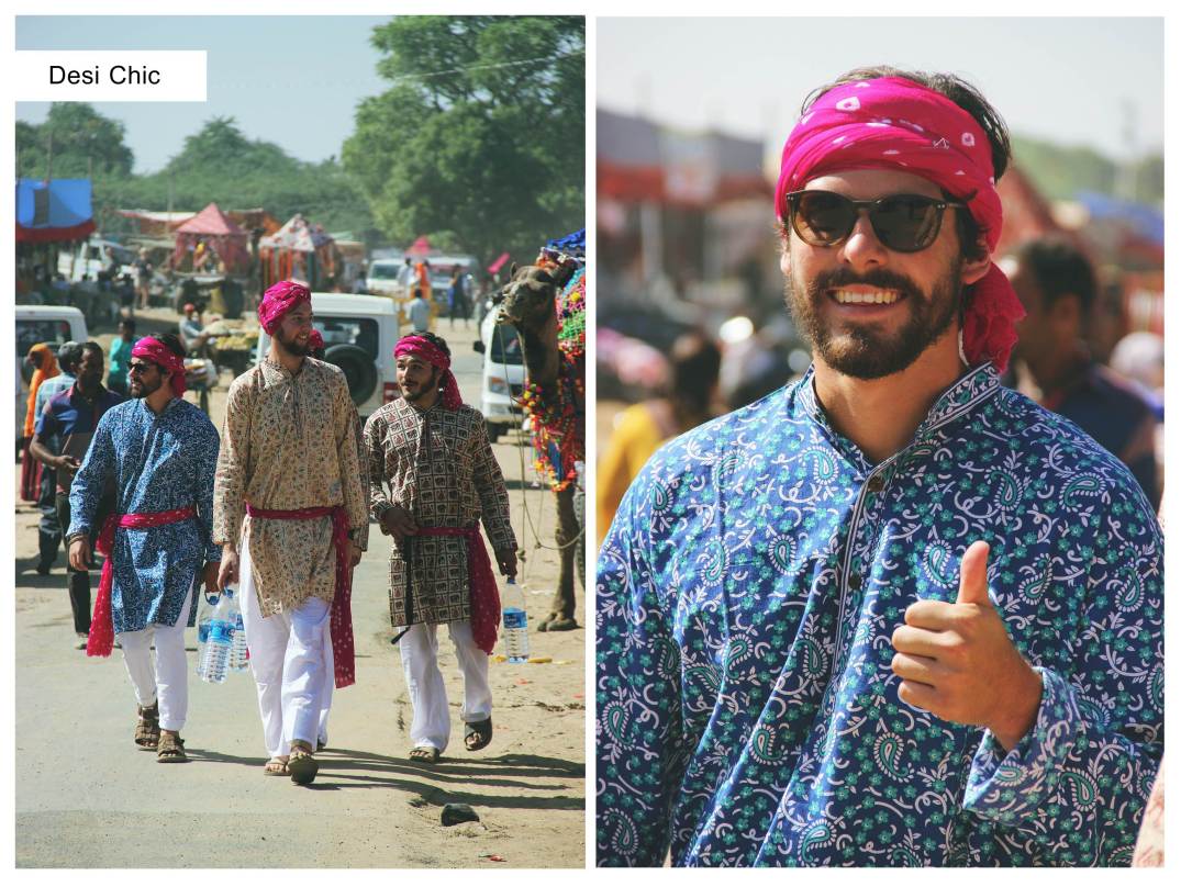 Desi chic-firangs in kurta-style-tourism chic- pushkar-street style-bollywood