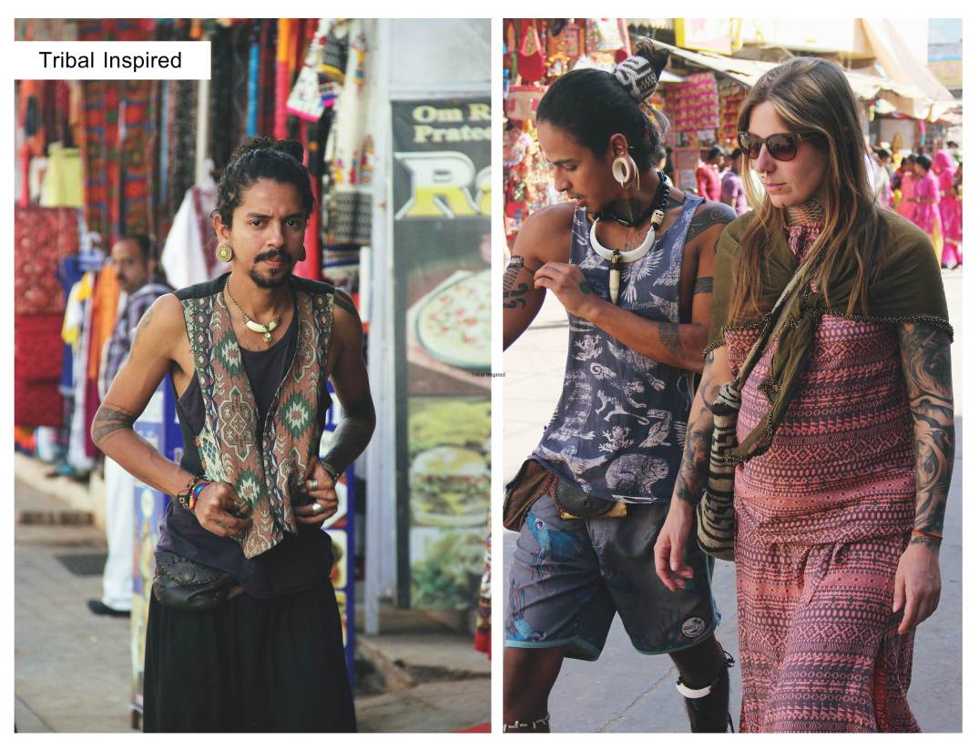 Tribal inspired-hippies on streets of pushkar-street style