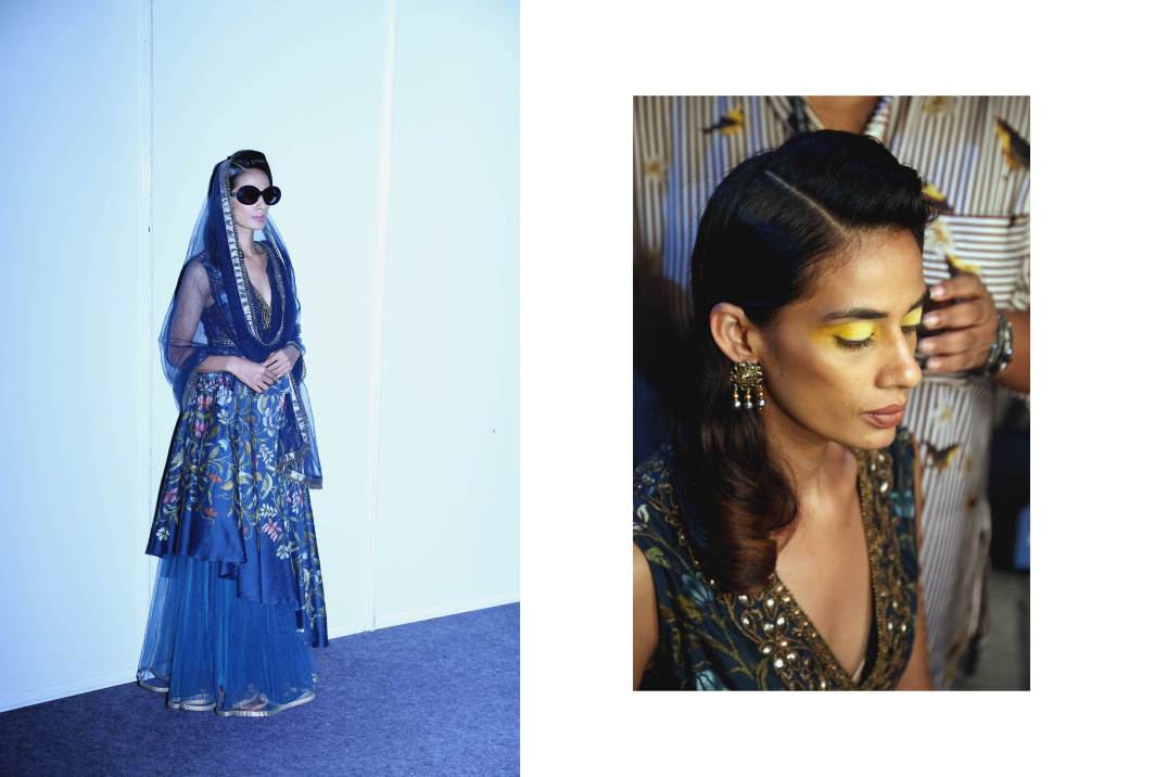 jj valaya-backstage-fashion week india-aifw-indian models-saree-indian wear-sunglasses-desi-new delhi (1)
